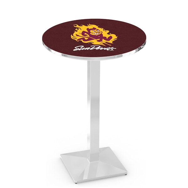 42" Chrome Arizona State Pub Table, Sparky Logo